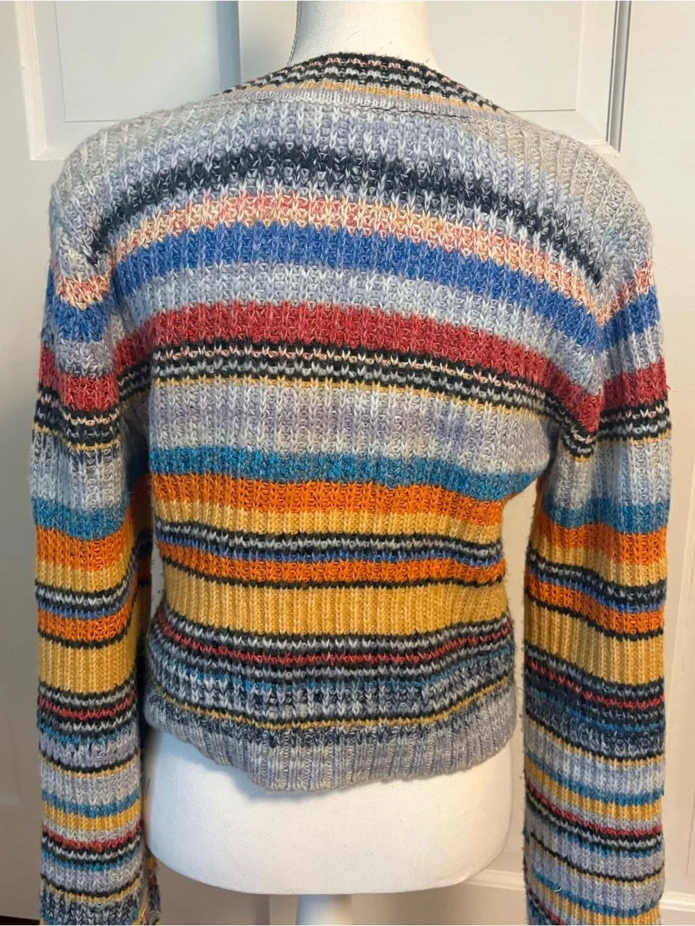 Pilcro Ribbed Multi Stripe Cardigan Sweater - Picture 12 of 12